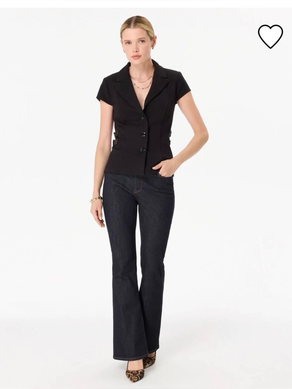 WHBM NWT Women's Black Tailored Vest Size 2